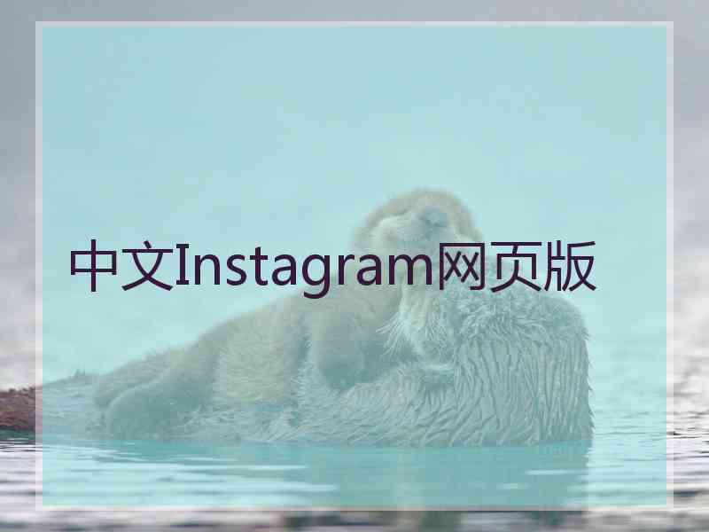 中文Instagram网页版