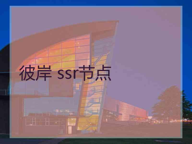 彼岸 ssr节点