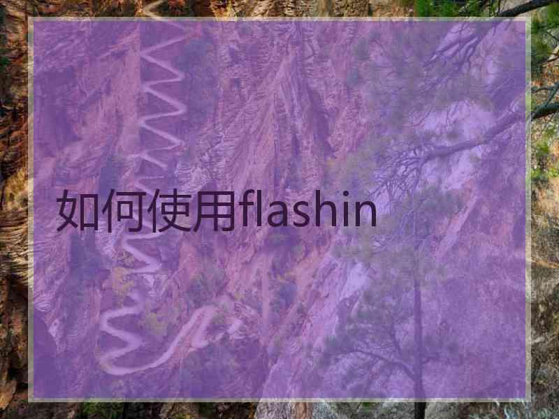 如何使用flashin