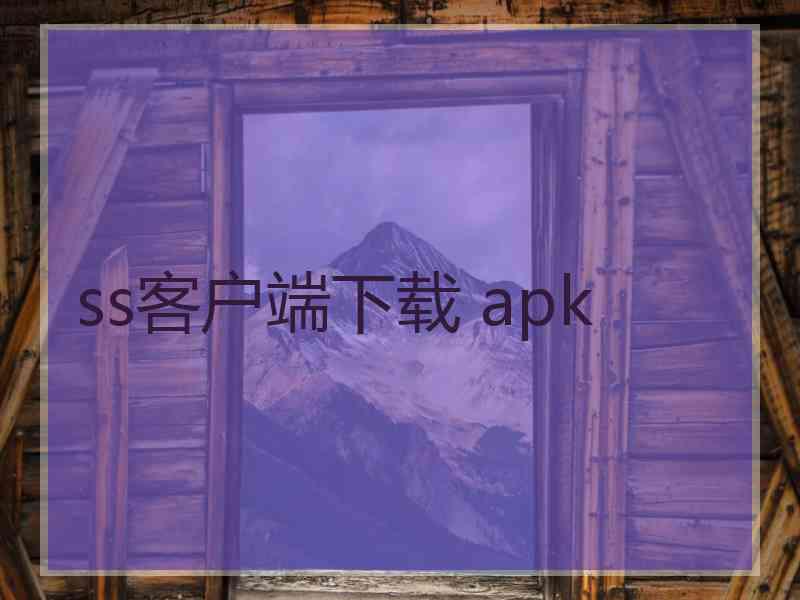 ss客户端下载 apk