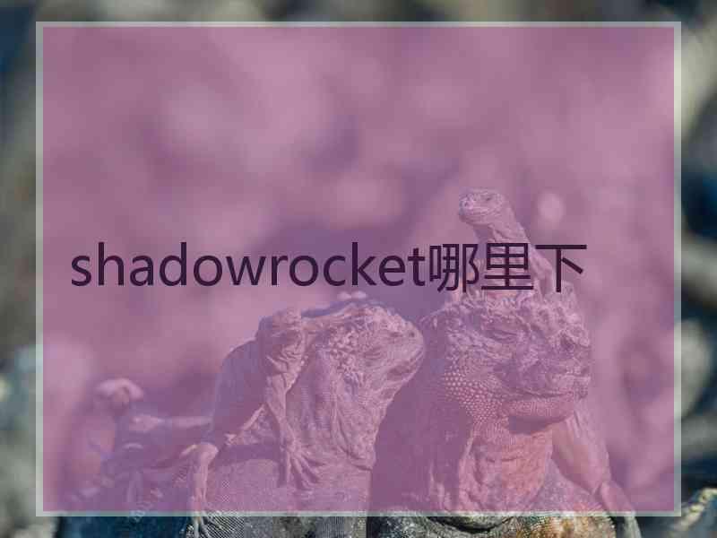 shadowrocket哪里下