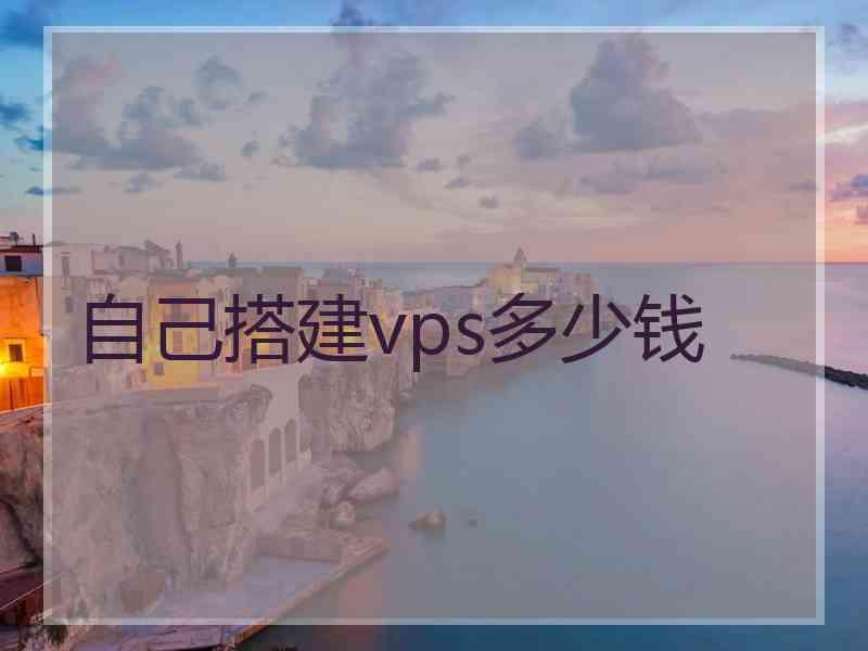 自己搭建vps多少钱