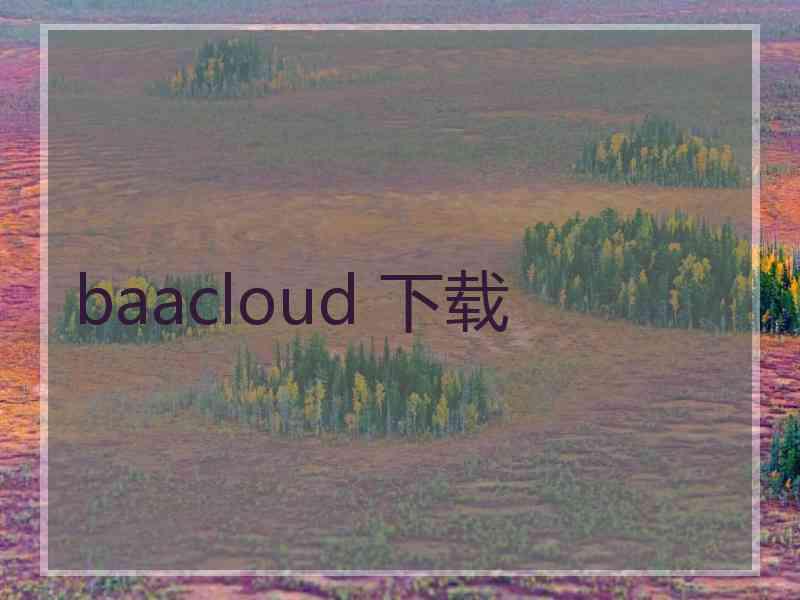 baacloud 下载