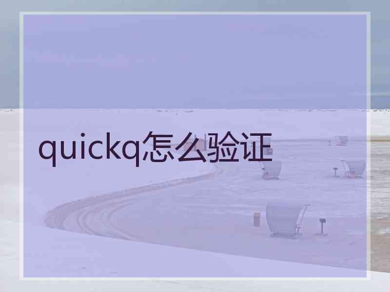 quickq怎么验证