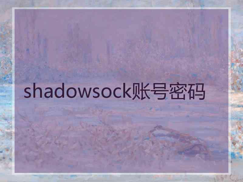 shadowsock账号密码