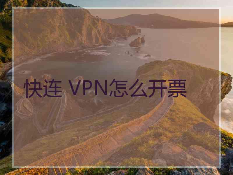 快连 VPN怎么开票