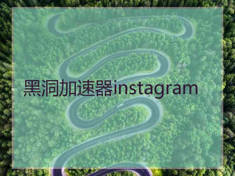 黑洞加速器instagram