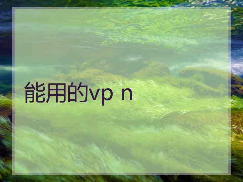 能用的vp n