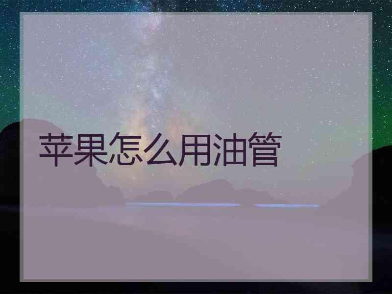 苹果怎么用油管