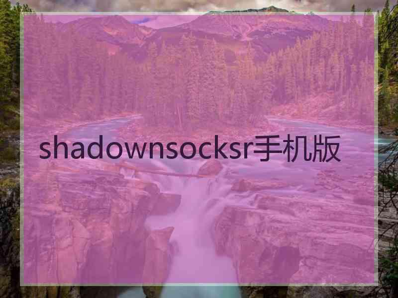 shadownsocksr手机版