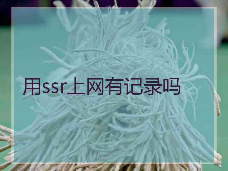 用ssr上网有记录吗