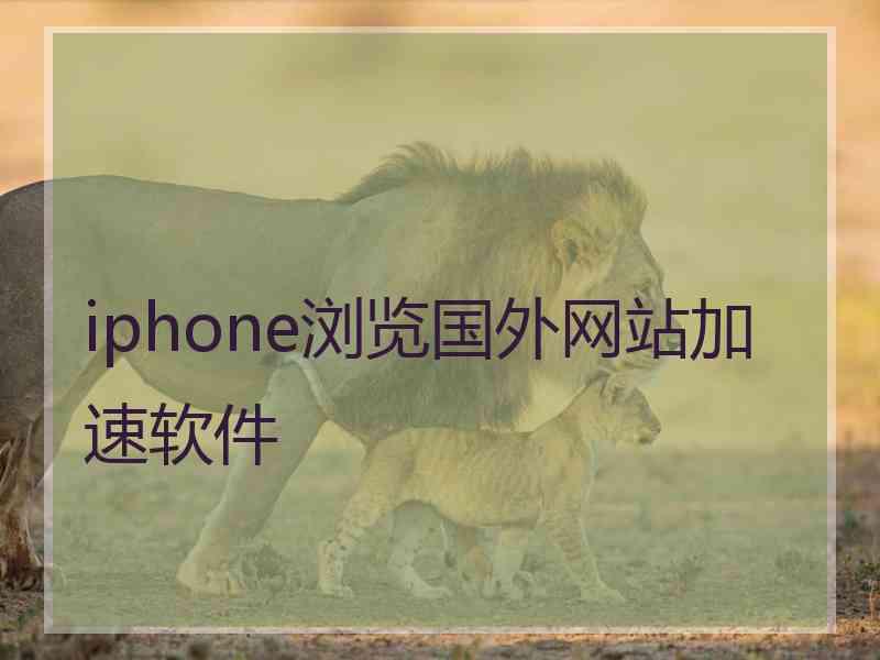 iphone浏览国外网站加速软件