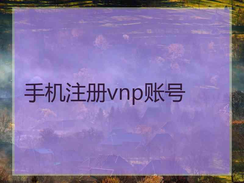 手机注册vnp账号