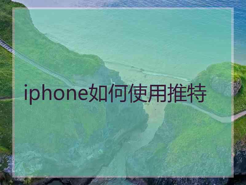 iphone如何使用推特