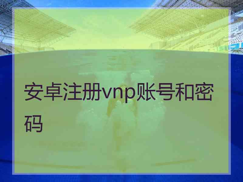 安卓注册vnp账号和密码