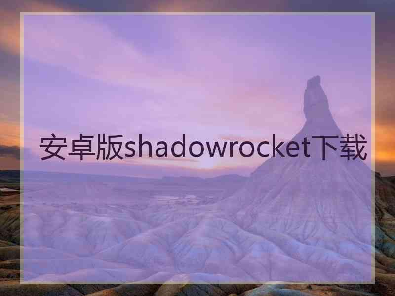 安卓版shadowrocket下载