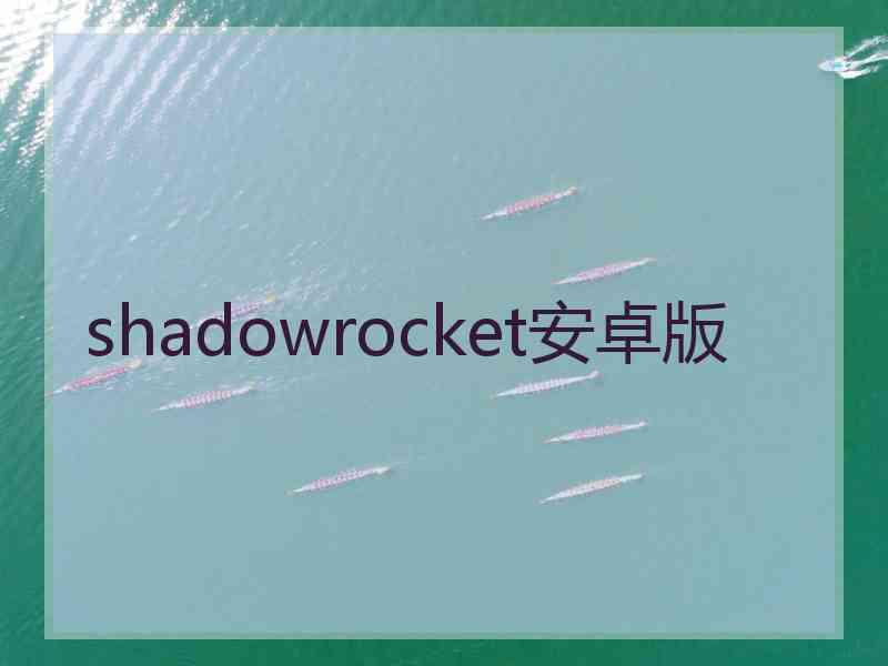 shadowrocket安卓版