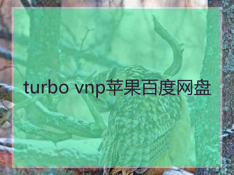 turbo vnp苹果百度网盘