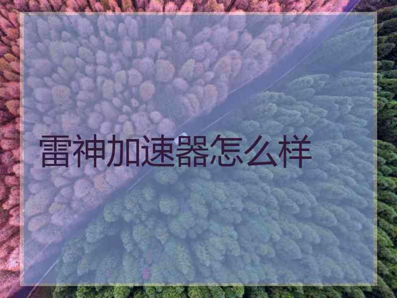 雷神加速器怎么样