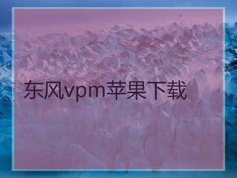 东风vpm苹果下载