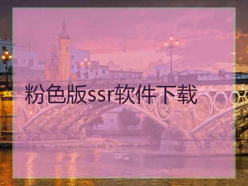 粉色版ssr软件下载