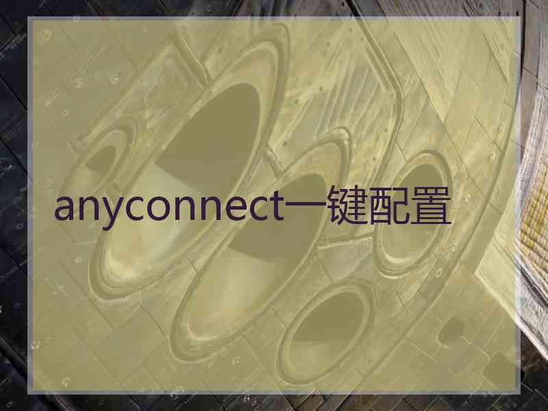 anyconnect一键配置